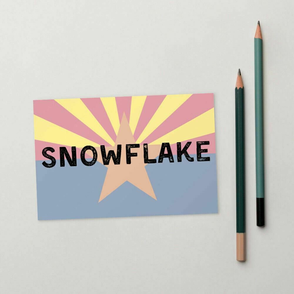 Snowflake Arizona State Flag Background Standard Postcard