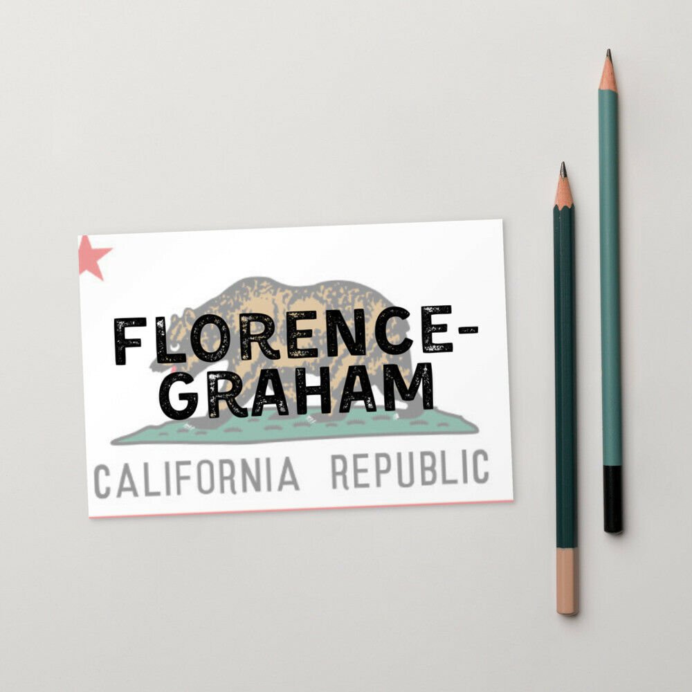 FlorenceGraham California State Flag Background Standard Postcard