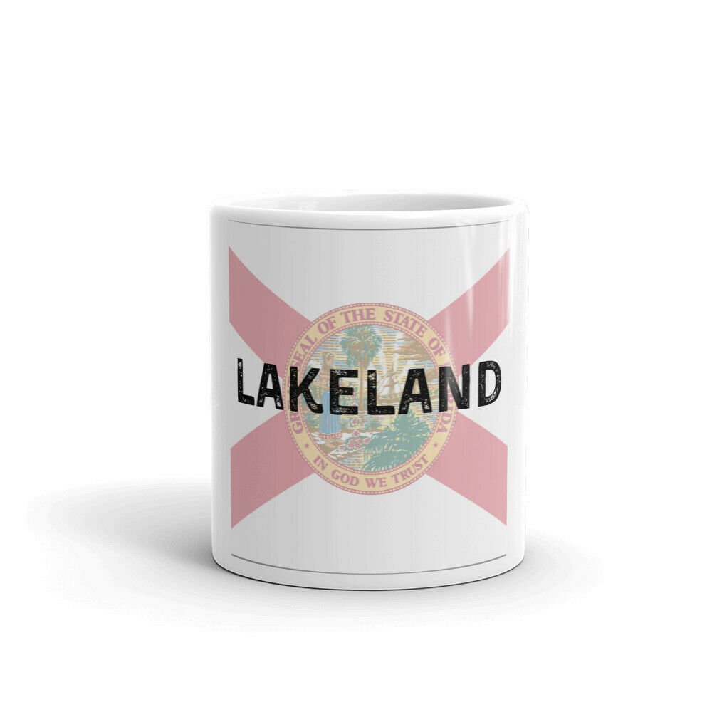 Lakeland Florida State Flag Background Coffee Mug