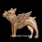 Boston Terrier / French Bulldog Guardian Angel Dog Pin