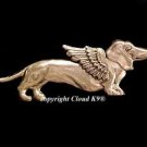 Dachshund Guardian Angel Dog Pin