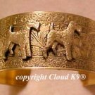 Airedale Terrier CUFF BRACELET Irish Welsh Wire Fox Terrier *Signed* Jewelry