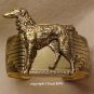 Standing Borzoi CUFF BRACELET   Russian Wolfhound  *Signed* Jewelry