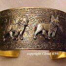 Boston Terrier CUFF BRACELET  *SIGNED* Jewelry