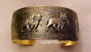 Boston Terrier CUFF BRACELET  *SIGNED* Jewelry