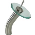 The Niagara Clear Waterfall Vessel Sink Faucet - Brushed Nickel