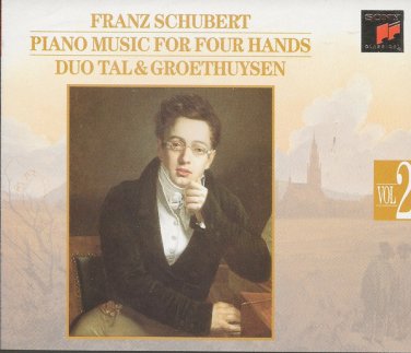 schubert: piano music for four hands - duo tal & groethuysen 2CDs 1995 sony like new S2K 66 256