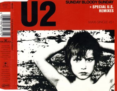 U2 - sunday bloody sunday CD single 3 tracks island made in austria used like new 664 971