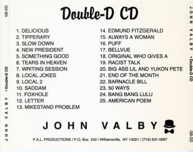 john valby - double-D CD 1993 P.A.L. productions 25 tracks like new GB-DD