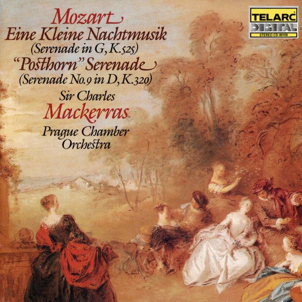 mozart: Eine Kleine Nachtmusik / "Posthorn" Serenade - mackerras & Prague chamber CD 1985 telarc