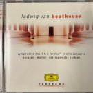 beethoven: symphoniesnos. 1 & 3 - karajan, mutter, rostropovich, richter CD 2-discs DG like new