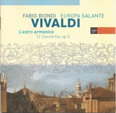 vivaldi: L'Estro Armonico - 12 Concertos Op. 3 - Fabio Biondi, Europa Galante 2CDs virgin like new