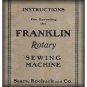 Operating Instructions Manual _Franklin Rotary Sewing Machine  _Digital Download _PDF format