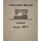 Singer  4671 _Instruction Manual _PDF format _Digital Downl;oad