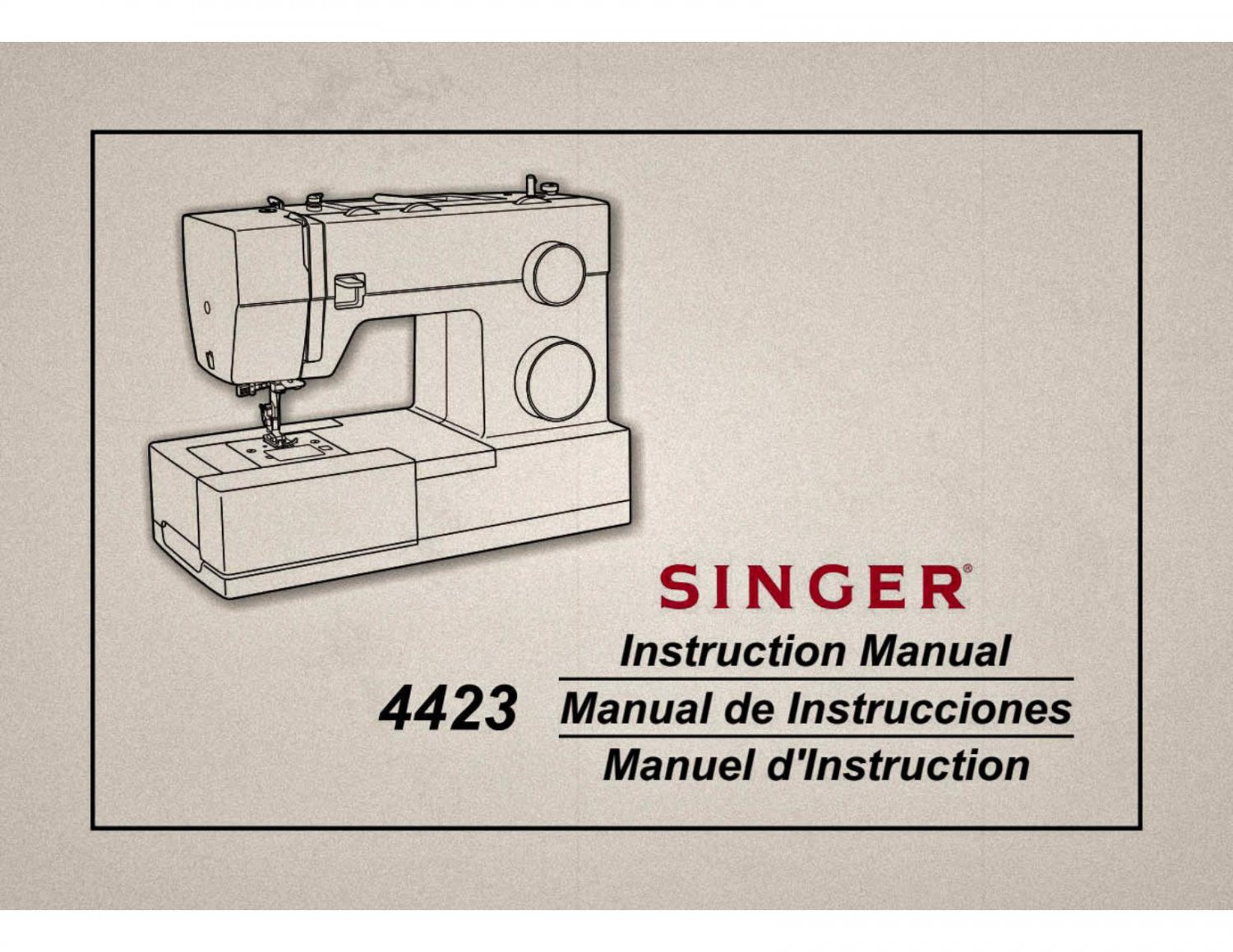 Singer 4423 _Instruction Manual _PDF format _Digital Download