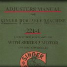 Singer 221-1  Featherweight _Adjusters Manual _Digital Download _PDF format