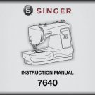 Singer 7640  Instruction Manual _Digital Download _PDF format
