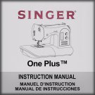 Singer model: ONE PLUS  _Instruction Manual _Digital Download _PDF format