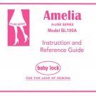 Baby Lock Amelia Model: BL100A _Instruction Manual _Digital Download _PDF format