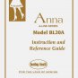 Baby Lock Anna Model: BL20A _Instruction Manual _Digital Download _PDF format