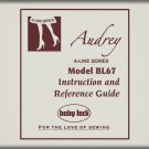Baby Lock Audrey  Model: BL67 _Instruction Manual _Digital Download _PDF format