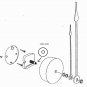 High Torque Clock Movement w/17-3/4" Large Spaded Hands No3, Wall Mount w/Deluxe Arabic Hour Numbers