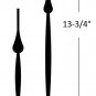 High Torque Clock Movement (Silent Sweep) Extended Shaft w/13-5/8 in. Black Spadad Hands (No10)