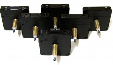 Six Pack High Torque Silent Sweep Clock Movements With The Extended Shaft, 15/16" Threaded