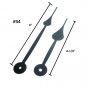 8" Large Black Spaded  Long Clock Hands (Requires High Torque Movement)) #34