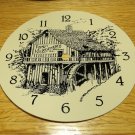 6" Old Milling Scene Mylar Clock Dial