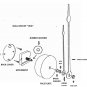 Black Plastic Clock Hub (Cover) w/Built In Hanger and high torque motor - Conceals Quartz Movements
