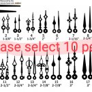 10 Pairs Of Black Or Brass New Clock Hands For Scrapbooking, Steampunk, Embellishment 10 Pairs Of Black Or Brass New Clock Hands For Scrapbooking, Steampunk, Embellishment