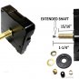 100 - High Torque Clock Movements (Silent) Extended Shafts, Choice Of 3 Shaft Lengths