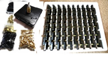 100 -  High Torque Clock Movements (Silent) Extended Shafts, Choice Of 3 Shaft Lengths
