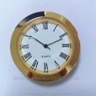 Insert,  37mm (1-7/16" ), Roman White Porcelain Dial, Gold Bezel, Seiko Movement,