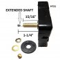 Six High Torque Silent Sweep Clock Movements With The Extended Shaft, 15/16" Threaded