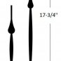 1-25 High Torque Clock Movement Silent Sweep Extended Shaft  17-3/4 in. Black Spaded Hands (No11),