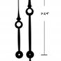 9-1/4 in. Long Balanced Sword Black Balanced Metal Clock Hands, #8  (Requires High Torque Movement)