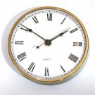 5-7/8" Bezel  Insert Fitup w/Roman White Dial - Brass and Glass