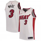 Men's Miami Heat Dwyane Wade Replica Swingman Association Edition Jersey White