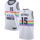 Men's Denver Nuggets Carmelo Anthony City Edition Jersey White