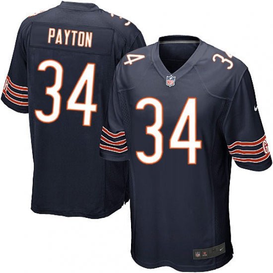 Men's Chicago Bears Walter Payton Game Jersey Navy Blue