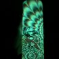 Psychedelic Rainbow Alien Woman Space Glow n Dark Green Red Blue Orange Exclusive Custom Tumbler