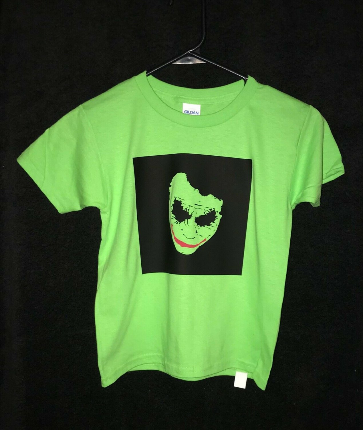 Heath Ledger JOKER Dark Knight DC Comics T-Shirt Custom Handmade NEW Green Black