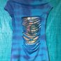 Wonder Woman Superman Tie-Dye Peek-a-boo Distressed Shirt Handmade Custom Tee