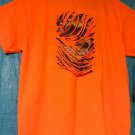 Cool Tiger Skull Peek-a-boo Distressed Shirt Handmade Custom Tee