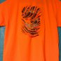 Cool Tiger Skull Peek-a-boo Distressed Shirt Handmade Custom Tee