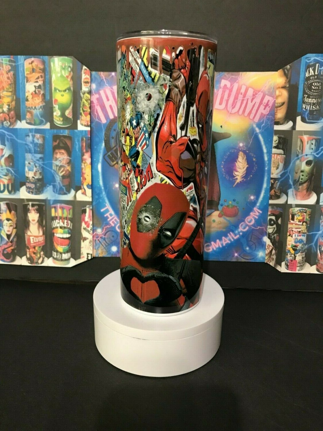 DEADPOOL Blood Bullet Holes Marvel Wolverine X-Men Exclusive Custom Tumbler