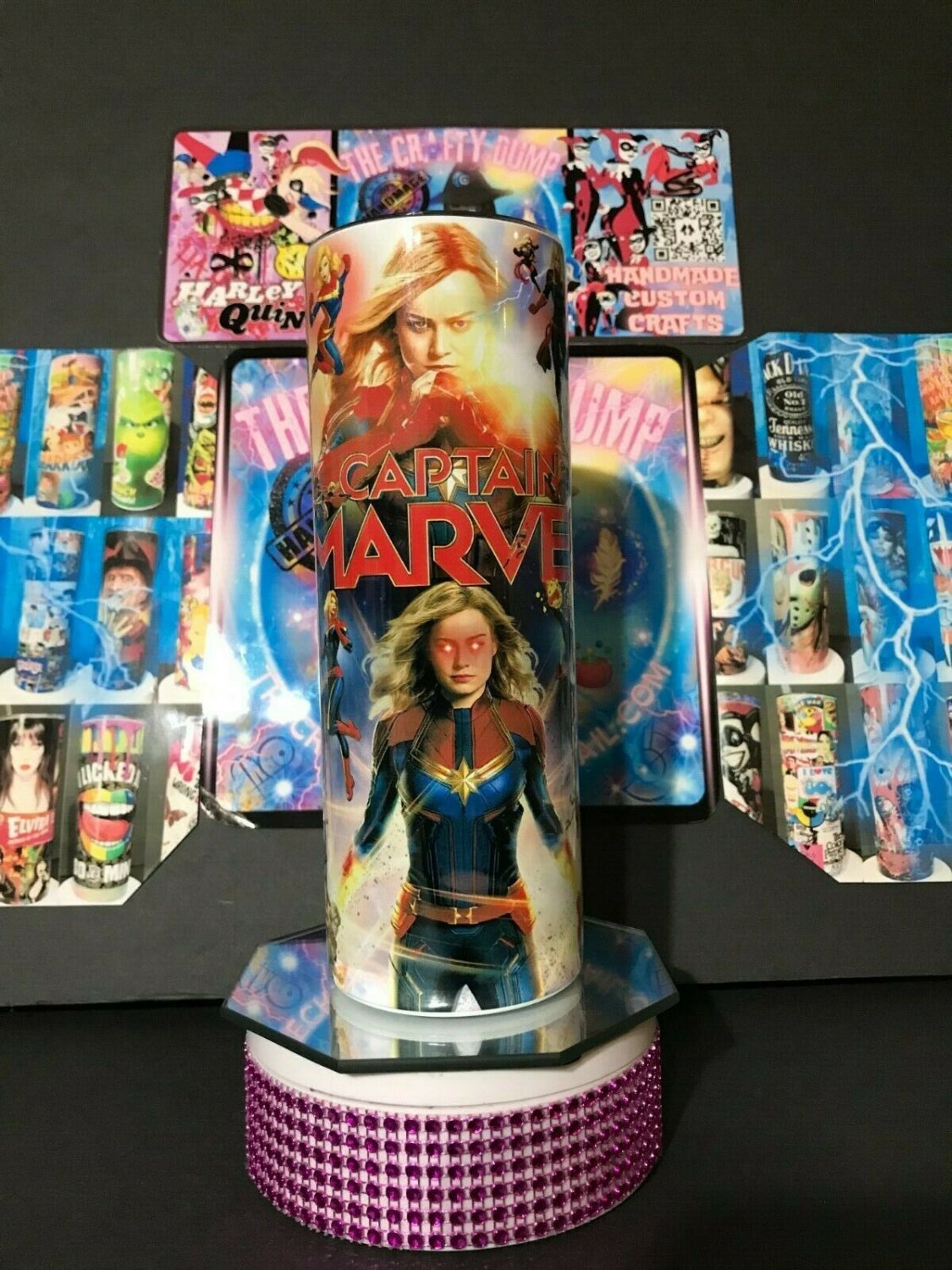 Captain Marvel Carol Danvers AVENGERS Iron Man Thor Thanos Strange Loki tumbler