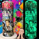 Elvis Presley King of Rock n Roll Glow in Dark Red Green Blue Orange Tumbler